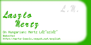 laszlo mertz business card